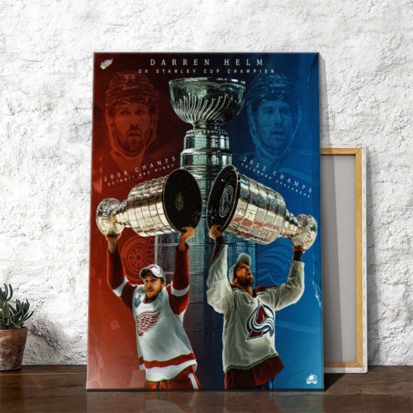 Darren Helm 2 times Stanley Cup Champion Poster Canvas