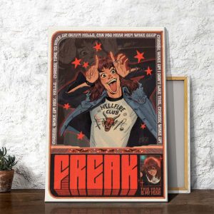 Eddie Munson Freak This Year Is My Year Stranger Things 4 Art Poster Canvas