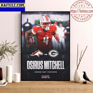Former USFL Champion WR Osirus Mitchell Signing Green Bay Packers Wall Decor Poster Canvas