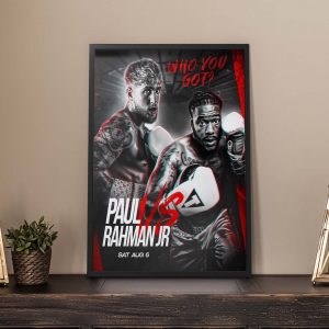 Jake Paul vs Hasim Rahman Jr Fight Poster Canvas
