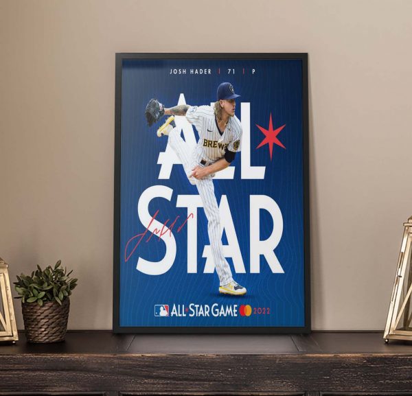 Josh Hader MLB All-Star Game Poster Canvas