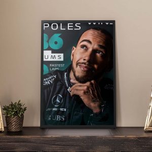 Lewis Hamilton Becomes 6th Driver 300 Races In F1 Canvas Poster
