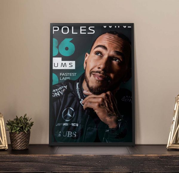 Lewis Hamilton Becomes 6th Driver 300 Races In F1 Canvas Poster