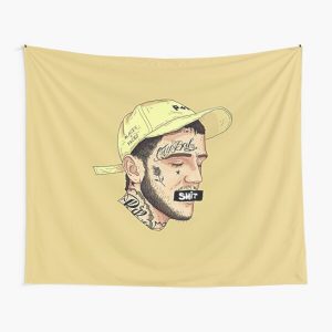 Lil Peep Face Art Yellow Tone Tapestry