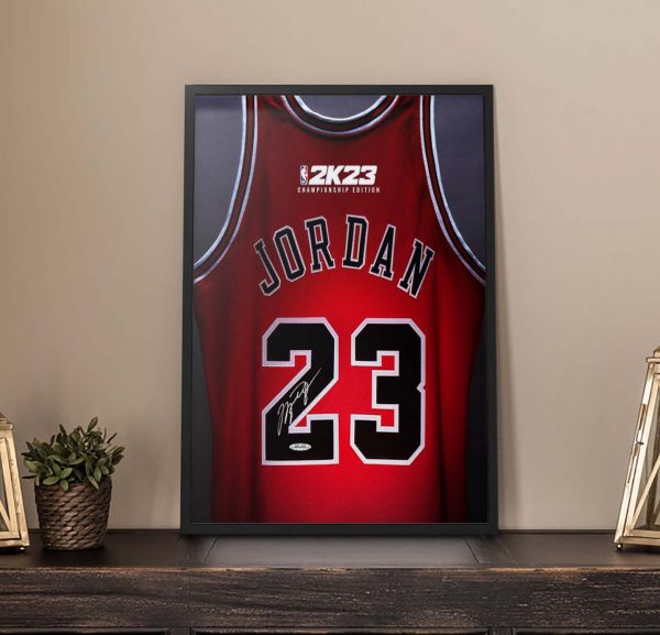 NBA 2K23 Michael Jordan 23 Championship Edition Cover Poster Canvas