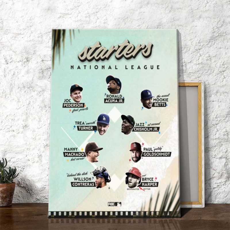 National League starters for the 2022 MLB AllStar Game Poster Canvas Kaiteez