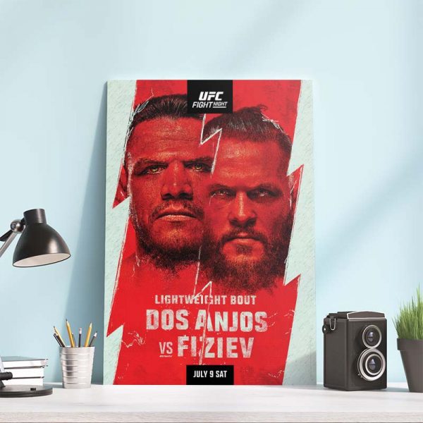 Official UFC Vegas 58 Dos Anjos vs Fiziev 09 July 2022 Poster Canvas