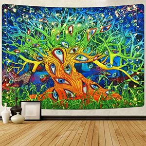 Psychedelic Eye Tree Get High Tapestry