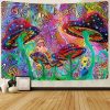 Psychedelic Mushroom Optical Illusion Get High Tapestry