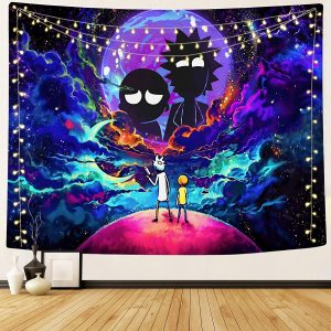 Rick And Morty Crazy Galaxy Tapestry