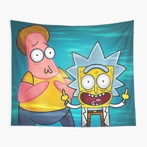 Rick And Morty X Spongerbob Tapestry