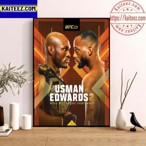 UFC 278 Usman vs Edwards 2 World Welterweight Championship Decoration Poster Canvas
