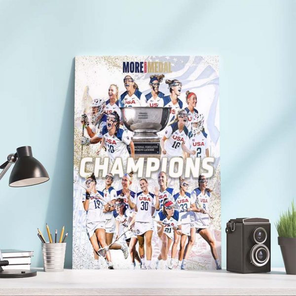US Womens National Lacrosse Team 2022 World Champions Poster Canvas