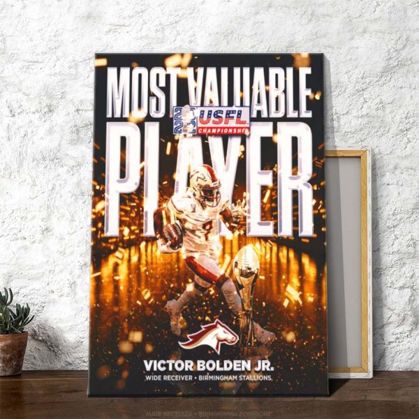 Victor Bolden Jr MVP USFL Champions Poster Canvas