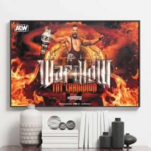 Wardlow TNT Champion AEW Dynamite Poster Canvas