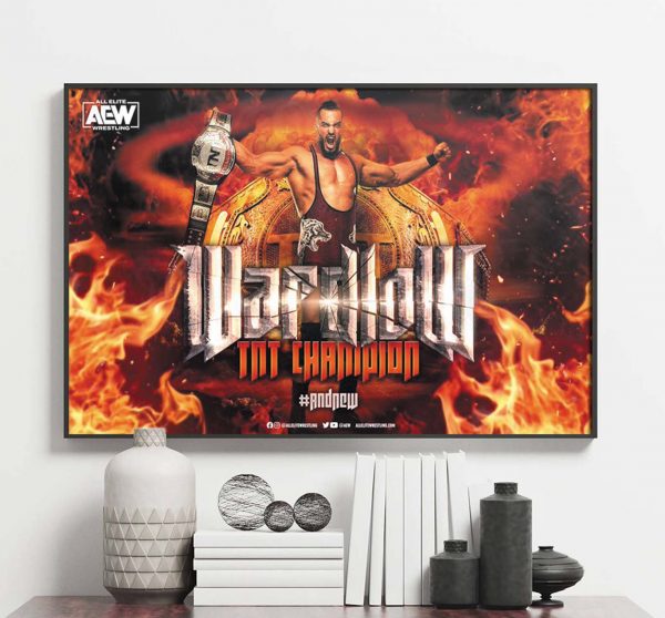 Wardlow TNT Champion AEW Dynamite Poster Canvas