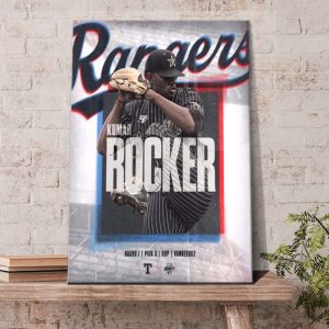 Welcome Kumar Rocker to Texas Rangers MLB Draft Poster Canvas