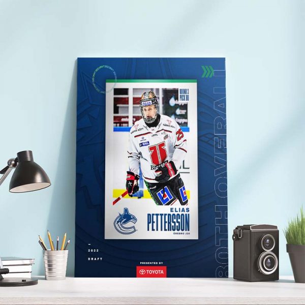 Welcome to Vancouver Elias Pettersson NHL Draft Poster Canvas