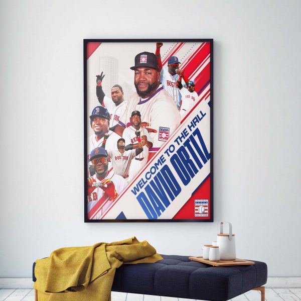 Welcome to the Hall of Fame David Ortiz Poster Canvas