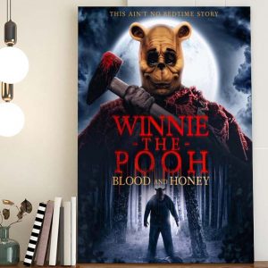 Winnie The Pooh Blood and Honey Horror Movie Official Poster Canvas