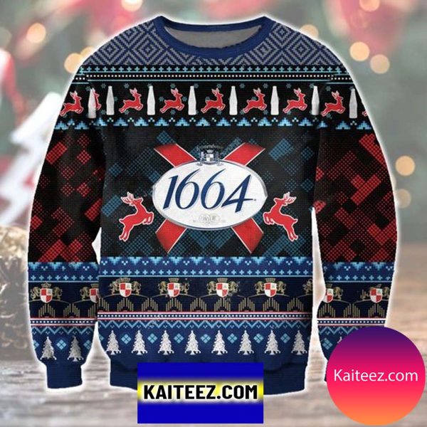 1664 Beer Sweater 3D Christmas Ugly Sweater