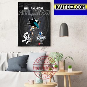 2022 2023 NHL x AHL x ECHL Affiliation ArtDecor Poster Canvas
