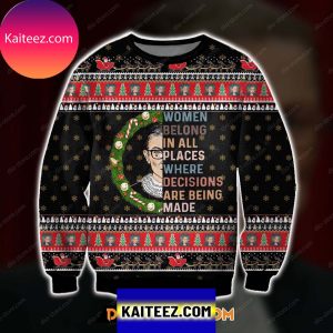 3D All Over Print Ruth Bader Ginsburg Christmas Ugly  Sweater
