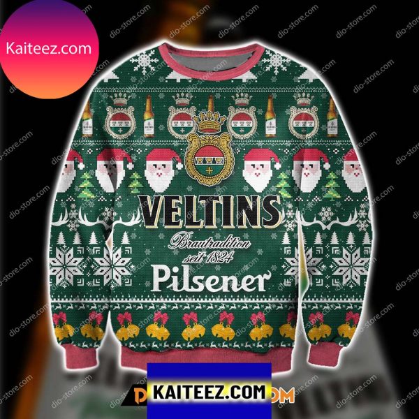 3D All Over Print Veltins Pilsener Beer Christmas Ugly  Sweater