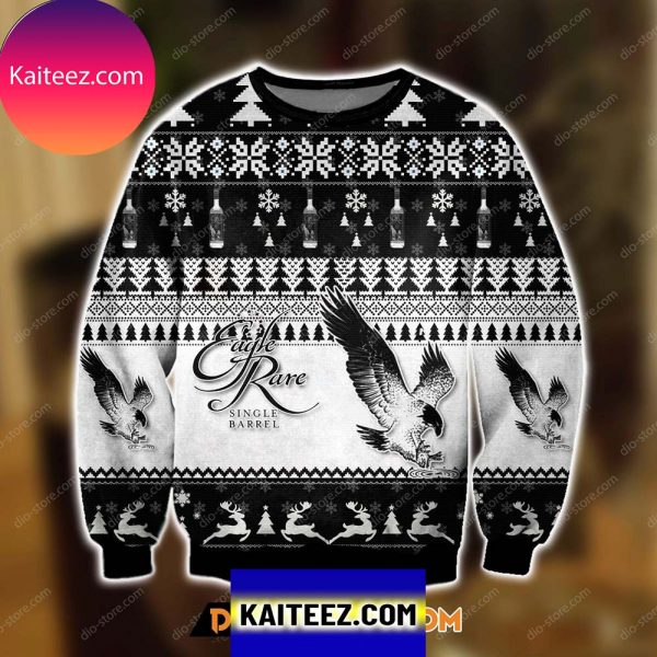 3D All Over Printed Eagle Rare Whiskey Ugly Christmas Sweater