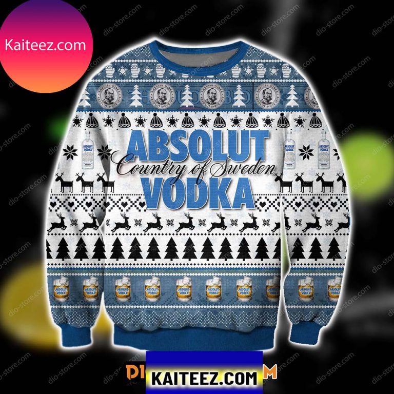 3d All Over Print Absolut Vodka Christmas Ugly Sweater - Kaiteez