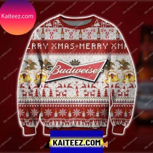 3d All Over Print Budweiser Beer Christmas Ugly Sweater
