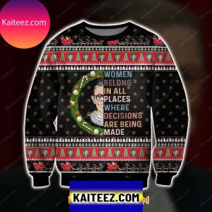 3d All Over Print Ruth Bader Ginsburg Christmas Ugly Sweater