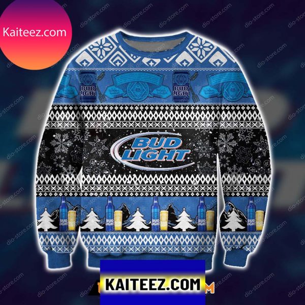 3d All Over Printed Bud Light Beer Christmas Ugly Sweater