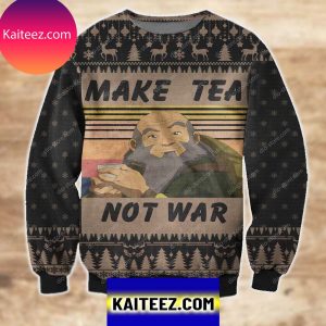 3d All Over Printed Make Tea Not War Christmas Ugly Sweater