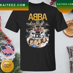 ABBA Band Guitar signatures T-shirt