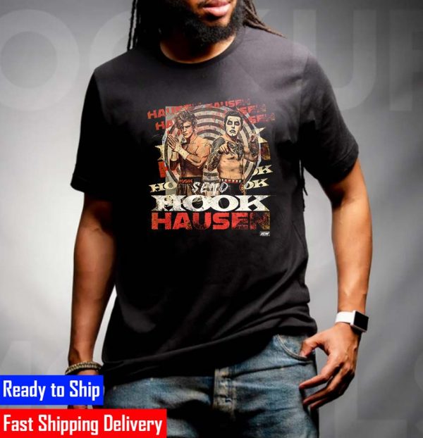 AEW All Elite Wrestling Hook and Danhausen Send Hook Hausen Again Vintage T- Shirt - Kaiteez