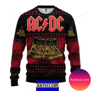 Acdc Red Hells Bells Christmas Ugly Sweate