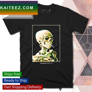 Aesthetic Van Gogh Skeleton Streetwear Fashion Graphic T-shirt