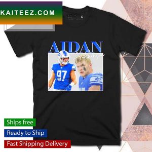 Aidan Hutchinson Detroit Lions vintage retro 90s T-shirt