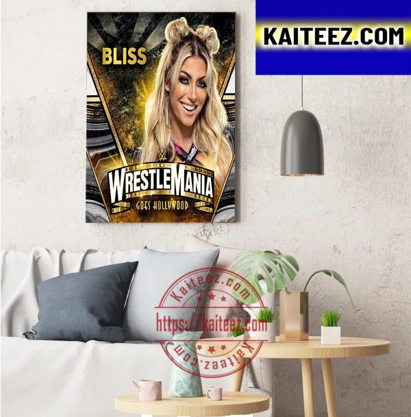 Alexa Bliss In WWE WrestleMania Goes Hollywood Art Decor Poster Canvas