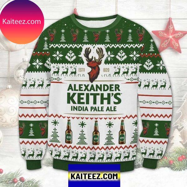 Alexander Keith’s India Pale Ale 3D Christmas Ugly Sweater