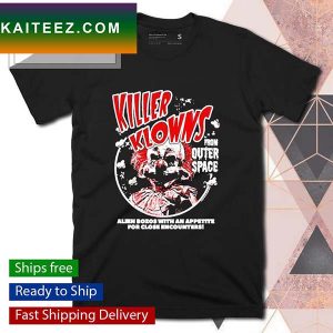 Alien Bozos Killer Klowns Funny Outer Space Retro Style Halloween T-shirt