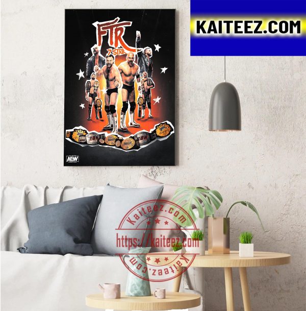 All Elite Wrestling FTR 7 Star Art Decor Poster Canvas