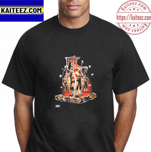 All Elite Wrestling FTR 7 Star Vintage T-Shirt