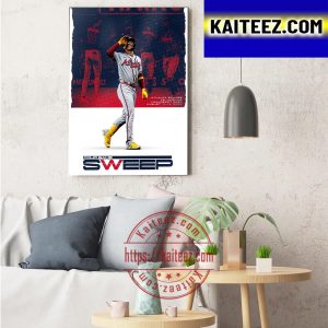 Atlanta Braves Four Game Sweep Art Decor Poster Canvas