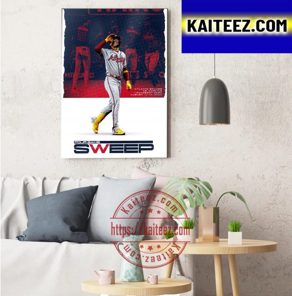 Atlanta Braves Four Game Sweep Art Decor Poster Canvas