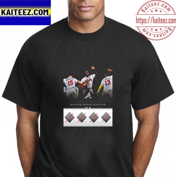 Atlanta Braves Sweep Marlins Four Game Vintage T-Shirt