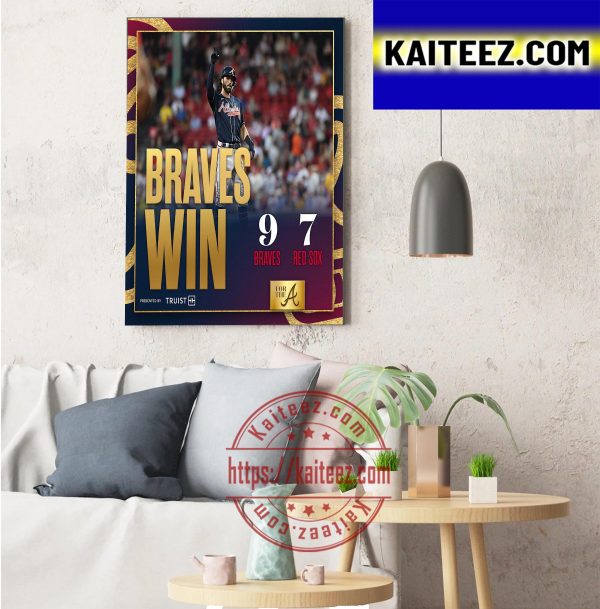 Atlanta Braves Win For The A Art Decor Poster Canvas