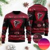 Atlanta Falcons Symbol Wearing Santa Claus Hat Ho Ho Ho Custom Personalized Christmas Ugly  Sweater