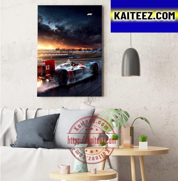 Ayrton Senna F1 Poster Decorations Poster Canvas